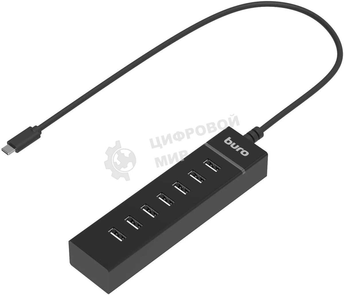 Разветвитель USB-C Buro BPH-C-P107 7порт. черный