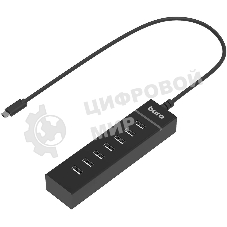 Разветвитель USB-C Buro BPH-C-P107 7порт. черный