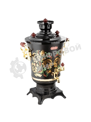 Самовар Centek CT-0093 черный/хохлома