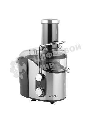 Соковыжималка Centek CT-1212 стальной/чёрный, центробежная, 1200 Вт, 1100 мл, механическое