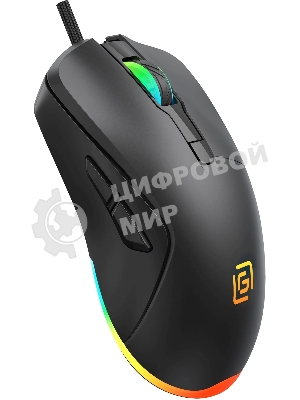 Мышь проводная Oklick 750G черный, 7200 dpi, USB, кнопки - 5