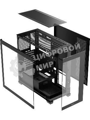 Компьютерный корпус Ocypus Gaммa C72 BK ARGB ATX/win/black/4 ARGB fans/no PSU/Tempered Glass