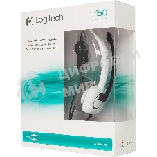 Гарнитура Logitech H150 белый, проводная, 3.5 мм