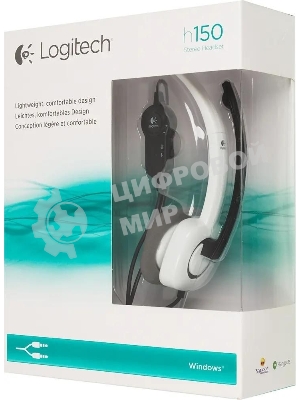 Гарнитура Logitech H150 белый, проводная, 3.5 мм