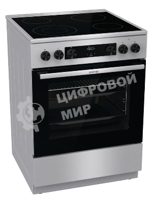 Плита электрическая Gorenje GECS6C70XC серебристый, конфорок 4 электрических, духовка 71 л, 60 см x 85 см x 60 см