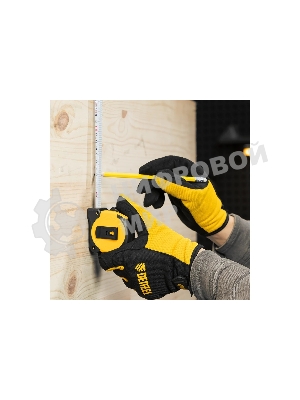 Рулетка Denzel 5м х 25мм, двухкомп. корпус, магнитный обрезиненный зацеп