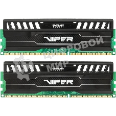 Оперативная память Patriot Viper 3, DDR3, 8GB (2x4 GB), 1600 MHz, CL9, DIMM, радиатор, черный