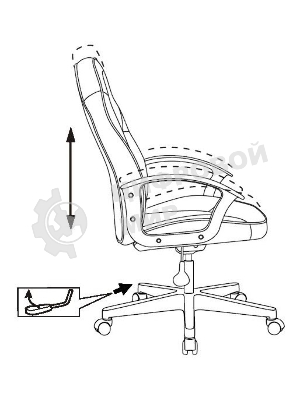 Кресло Бюрократ Zombie 11LT черный, экокожа, 120 кг, механизм качания