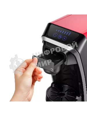 Кофеварка капсульная Kitfort КТ-7227 красный/черный, исп. кофе - капсулы/молотый, 0,8 л, 1400 Вт, 20 бар