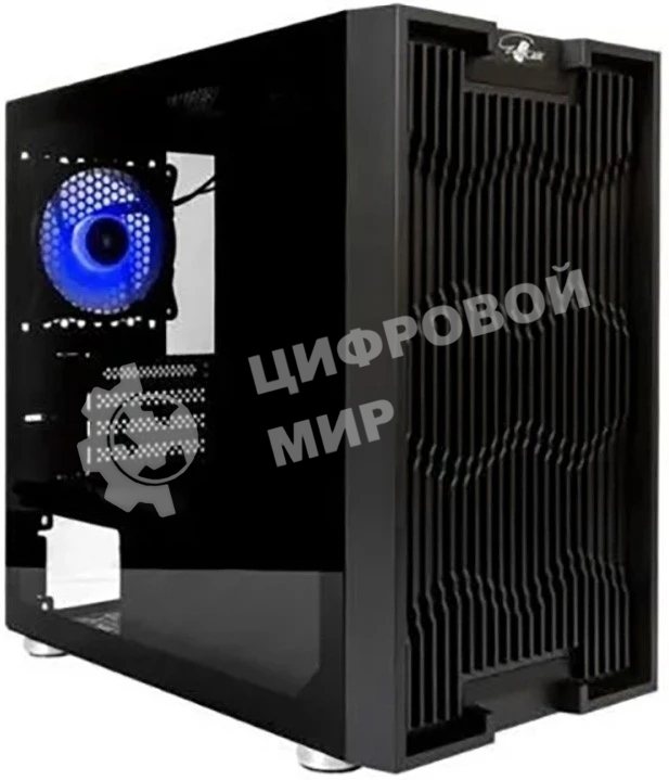 Компьютерный корпус Minitower mATX Eurocase 00-01003410 M07 3ARGb черный без БП закаленное стекло USB 3.0