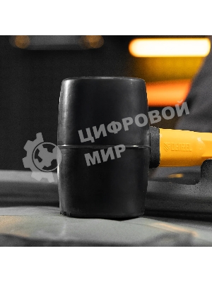 Киянка резиновая Denzel 450 г, черная, фибергласовая рукоятка c TPR покрытием