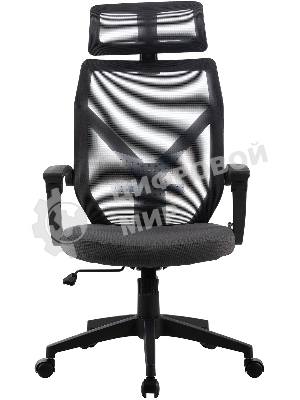 Кресло Cactus CS-MC414-GY черный, сетка, подголовник