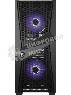 Компьютерный корпус MSI MAG FORGE 100M/mid-tower, ATX, tempered glass side panel/2x RGb 120мм & 1x 120мм fans inc./MAG FORGE 100M