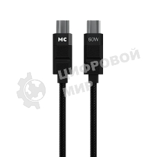 Дата-кабель MORE CHOICE (4620202554987) K87aa 2м USB 3.0A PD60W для Type-C Type-C- 2м, черный