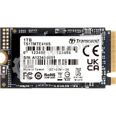 Твердотельный накопитель Transcend SSD MTE410S, 1000GB, M.2(22x42mm), NVMe, PCIe 4x4, 3D TLC, R/W 5000/3500MB/s, IOPs 570 000/700 000, TBW 600, DWPD 0.33, DRAM-less (5 лет)