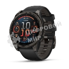 Смарт-часы Garmin Fenix 8 AMOLED Sapphire угольно-черный DLC, черный 47мм