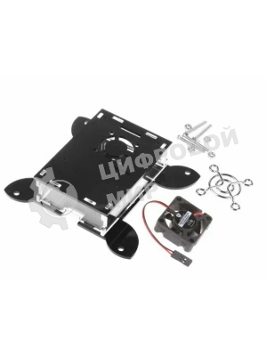 Корпус Qumo, VESA 100x100+вентилятор, Raspberry Pi 4, акрил, черный (RS043)