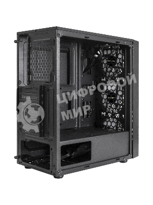 Компьютерный корпус Miditower ExeGate EVO-8243-NPX600 (ATX, БП 600NPX с вент 12 см, 2хUSB+1хUSB 3.0, черный, 3 вент. с RGb подсветкой, боковая панель - закаленное стекло)