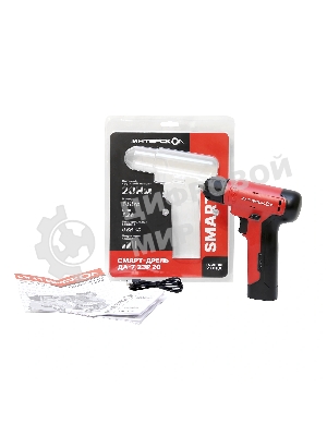 Дрель-шуруповерт ИНТЕРСКОЛ ДА-7,2ЭР 20, 7,2 В, 0,8 Ач, 20 Нм, щеточный