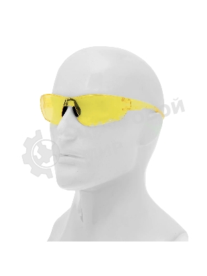 Очки защитные Denzel открытые, поликарбонатные, желтая линза