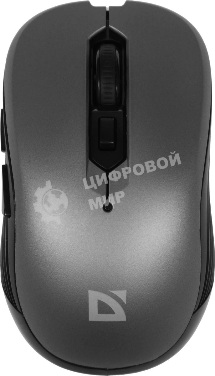 Мышь беспроводная Defender Gassa MM-105 серый, 1600 dpi, радиоканал, USB, кнопки - 6