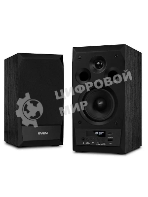 Акустическая система 2.0 SVEN MC-10, чёрный, мощность 2x25Вт (RMS), FM-тюнер, USB/microSD, дисплей, пульт ДУ, Bluetooth SVEN MC-10, чёрный, акустическая система 2.0, мощность 2x25Вт (RMS), FM-тюнер, USB/microSD, дисплей, пульт ДУ, Bluetooth
