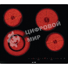Варочная панель Gorenje ECT642BCSCE, 59 см, Hi-Light, 4 конфорки, таймер, сенсорное управление, шлифованный передний край, PowerBoost, дисплей, блокировка от детей, черный