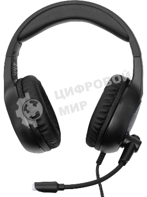 Гарнитура Oklick HS-L930G чёрный/синий, проводная, USB, подсветка