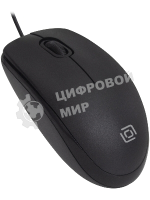 Мышь проводная Oklick 195M черный, 800 dpi, USB, кнопки - 3