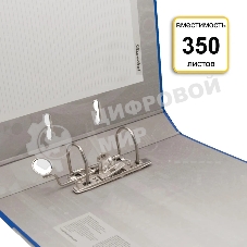 Папка-регистратор картонный с PVC покрытием Silwerhof 355020-02 50мм, без окантовки, карман на корешке, синий