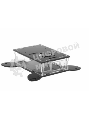 Корпус Qumo, VESA 100x100+вентилятор, Raspberry Pi 4, акрил, черный (RS043)