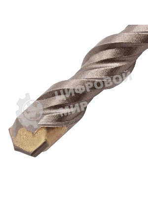 Бур по бетону Denzel двойная спираль, Cobalt W-tip, 12x210 мм, SDS PLUS