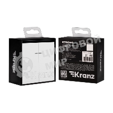 Выключатель Kranz STRONG 2 кл с подсветкой 10А с/у жемчуг