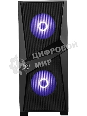 Компьютерный корпус MSI MAG FORGE 100M/mid-tower, ATX, tempered glass side panel/2x RGb 120мм & 1x 120мм fans inc./MAG FORGE 100M