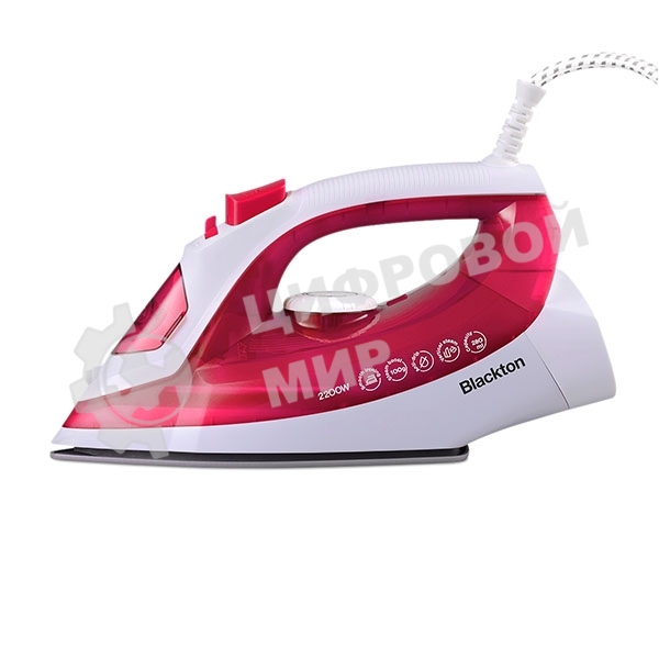 Утюг Blackton Bt SI3113 белый/красный, 2200 Вт, 20 г/мин, 100 г/мин, 280 мл