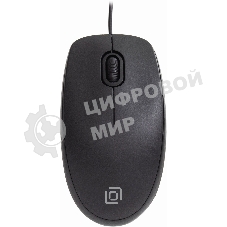 Мышь проводная Oklick 195M черный, 800 dpi, USB, кнопки - 3