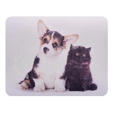 Коврик для мыши Buro BU-M40095 рисунок/котенок и щенок