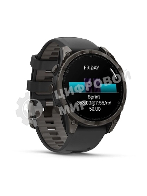 Смарт-часы Garmin Fenix 8 AMOLED Sapphire угольно-черный DLC, черный 47мм