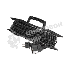 Удлинитель-шнур PROconnect на рамке ПВС 3х0,75мм², 30 м, с/з, 6А, 1300Вт, IP20, черный