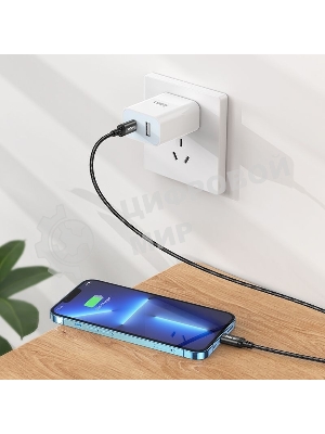 Кабель Hoco X89 Wind iP USB Type-C (m)-Lightning (m) 1м черный коробка