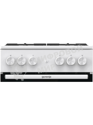 Плита газовая Gorenje GG5A11WF белый, конфорок 4 газовых, духовка 70 л, 50 см x 85 см x 59.4 см