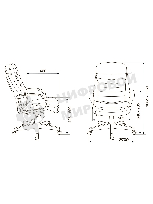 Кресло Бюрократ T-9950PL черный, экокожа