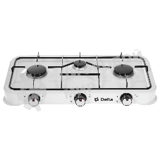 Плита настольная газовая Delta D-2207 трехконфорочная, белый