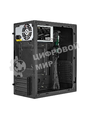 Компьютерный корпус Minitower ExeGate BAA-308MU2-UNS400 (mATX, БП UNS400 с вент. 12см, 1хUSB+2хUSB 3.0, HD Audio, черный)