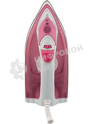 Утюг Scarlett SC-SI30K56 розовый, 2400; Световой индикатор работы: Да; Регулируемый пар до г/мин: 35; Паровой удар до г/мин: 140; Резервуар для воды, мл: 280; Функция разбрызгивания воды: Да; Терморегулятор: Да; Вертикальное отпаривание: Да; Регулировка степени отпаривания: Да; Покрытие подошвы: Керамическая подошва KeramoPro; Самоочистка: Да; Система защиты от накипи ANTI-CALC: Да; Функция автоотключения AUTO-SHUT OFF: Да; Размер утюга Ш*В*Г, мм: 289*120*140; Шарнирное крепление шнура: Да; Длина электрошнура, м: 1.8; Цвет шнура: В цвет корпуса;