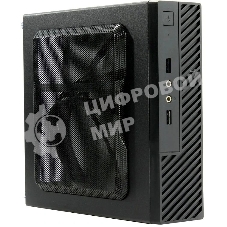 Компьютерный корпус Slim Case Powerman ME100S-BK front fan 4cm, 120W adapter, Mini ITX, VESA