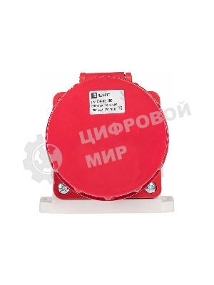Розетка стационарная наружная EKF 134 ps-134-63-380 63А 380 В 3P+РЕ IP67