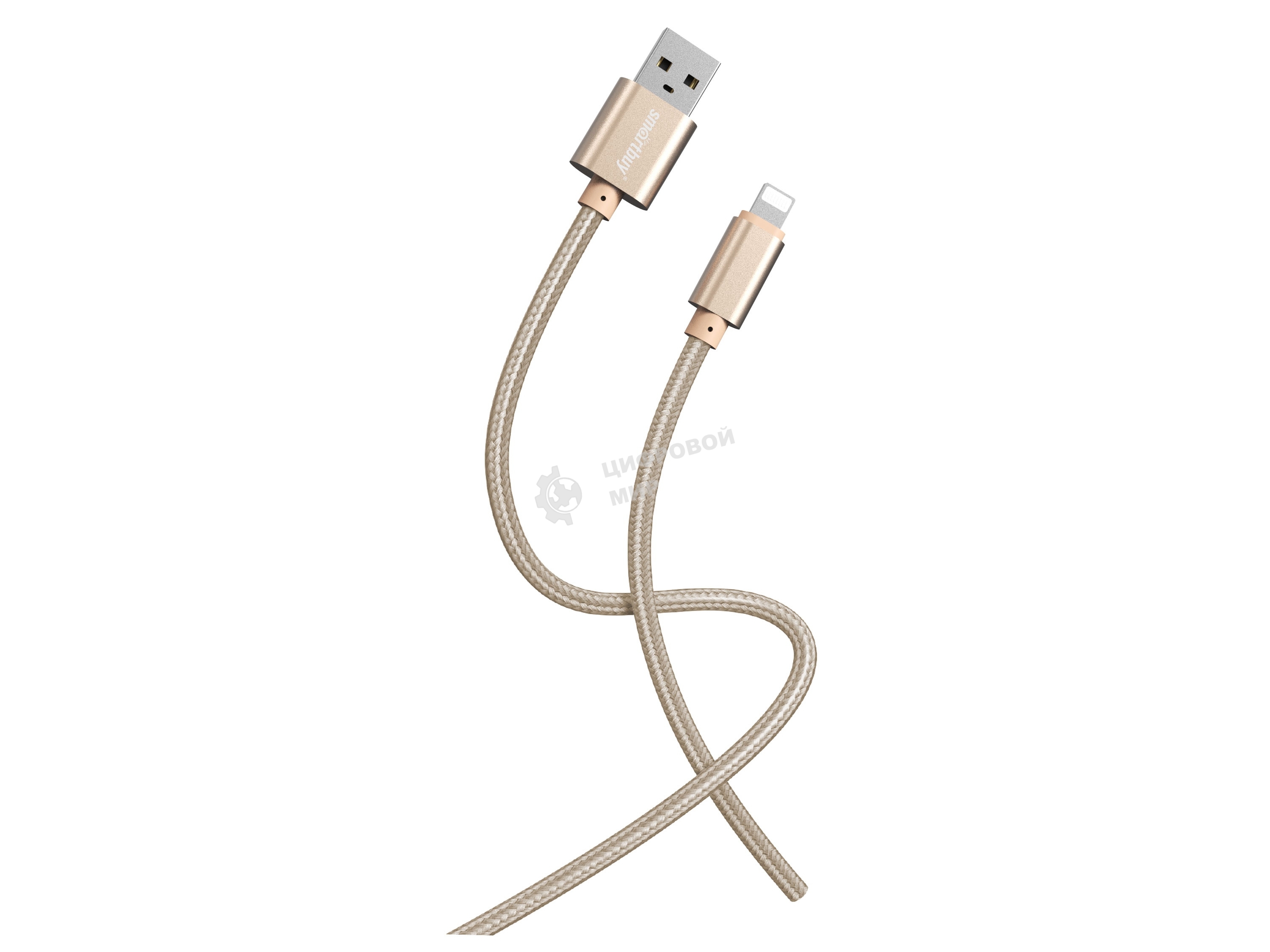 Кабель Smartbuy (iK-512-S02g) S02 Lightning золотистый, 3 А, 1 м,