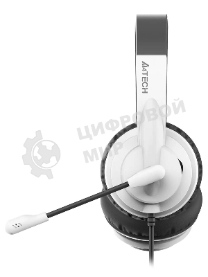 Гарнитура A4Tech HU-10 чёрный/белый, проводная