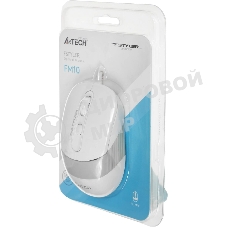 Мышь проводная A4Tech Fstyler FM10 белый/серый, 1600 dpi, USB, кнопки - 4